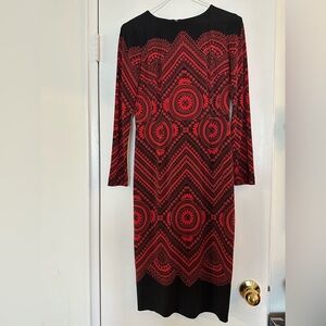 Great zip up back modest and super comfortable Maggy London dress!